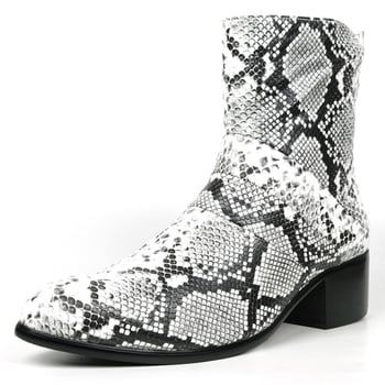 Fiesso Black / White Sneake Print Boot FI7540.