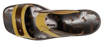 Mauri  "1537" Rust Genuine Lizard / Mustard Snake Skin / Nappa Leather Insole Sandals